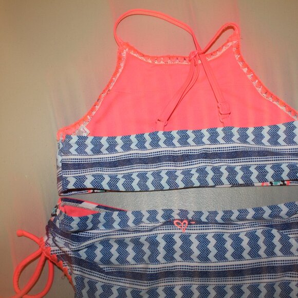 Multi Color 2 Pcs Justcie Bikini Swimsuit Size 10 - Picture 6 of 11